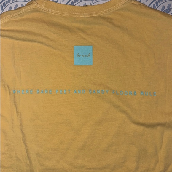 Comfort Colors Seaside 30a Yellow Long Sleeve Tee Size Small - Picture 4 of 4